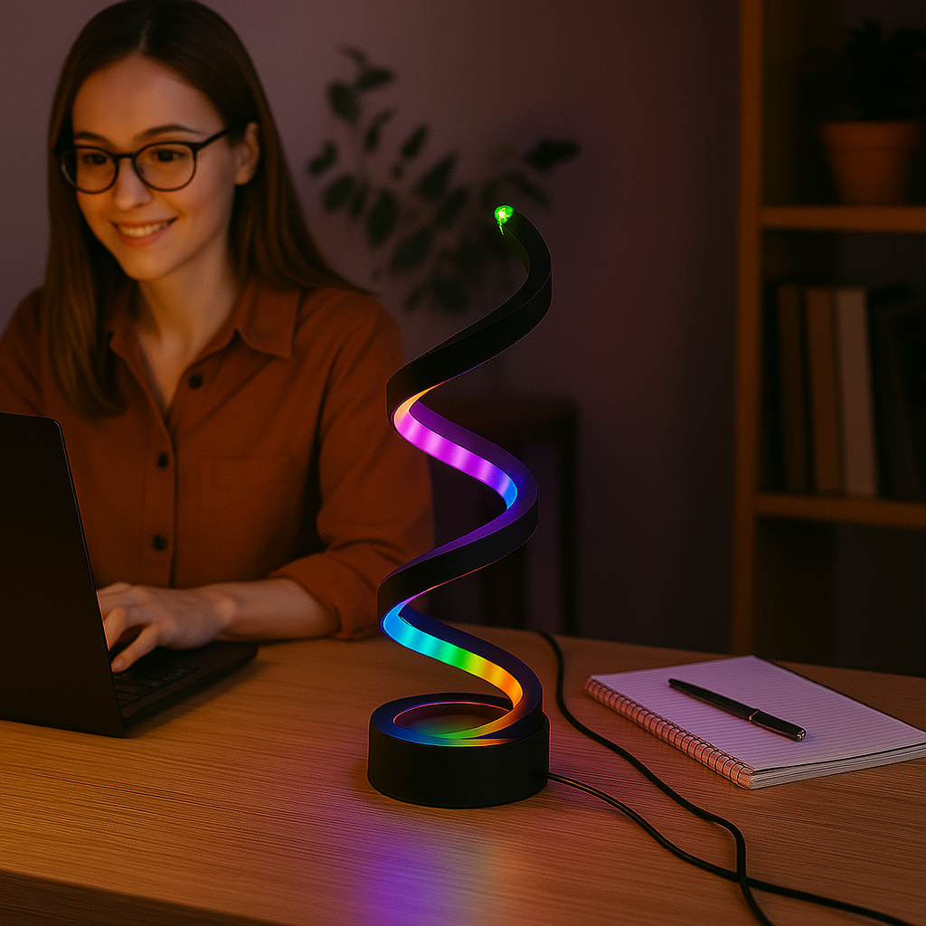 Spiralux – Elegante designlamp met vloeiend spiraaleffect