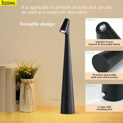 Sleek Shine - Moderne Draadloze Sfeerlamp