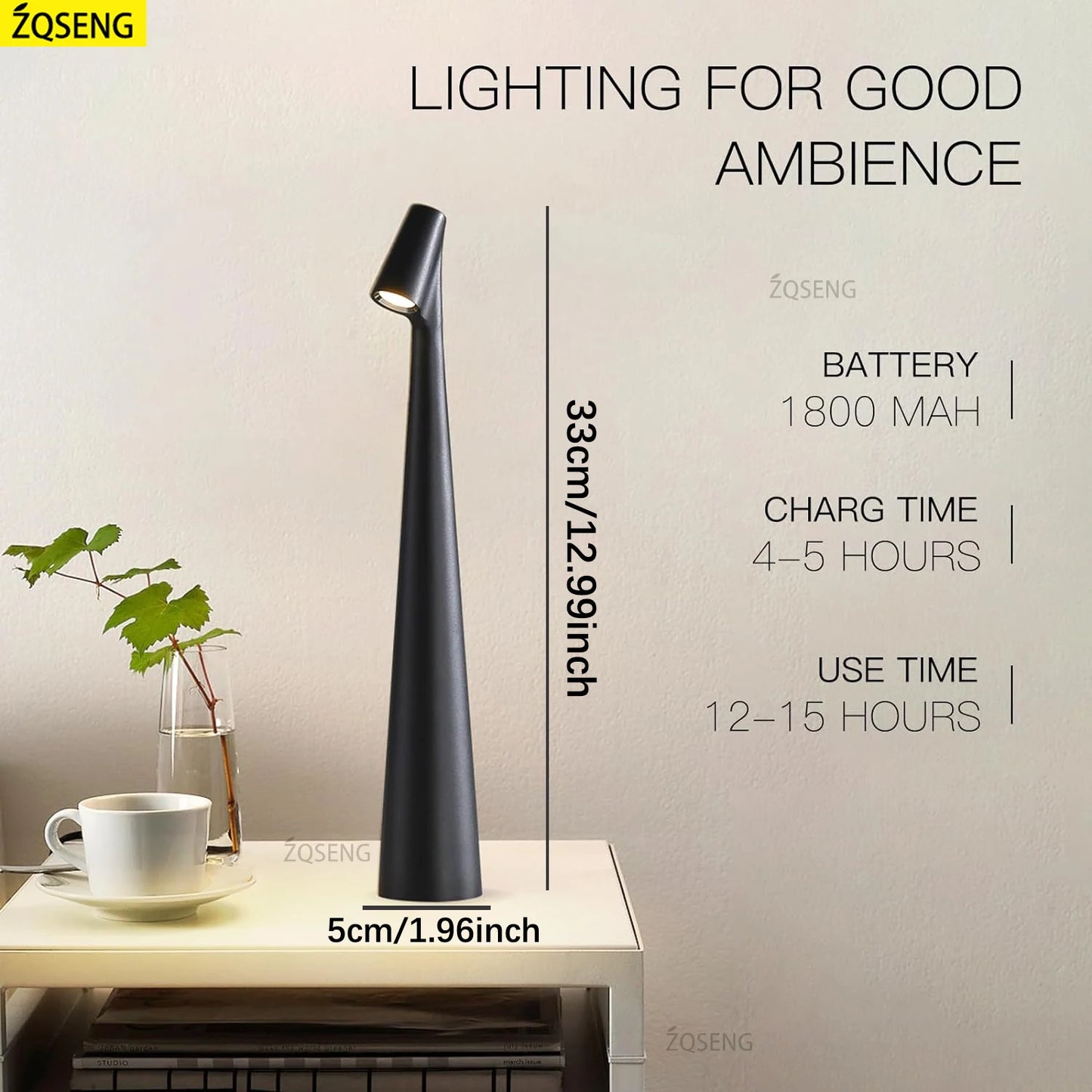 Sleek Shine - Moderne Draadloze Sfeerlamp
