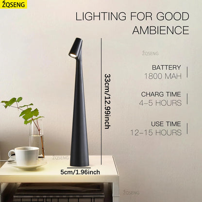 Sleek Shine - Moderne Draadloze Sfeerlamp