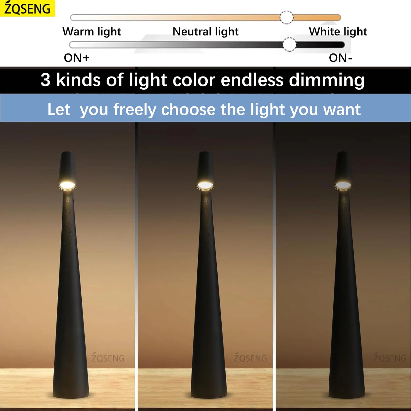 Sleek Shine - Moderne Draadloze Sfeerlamp